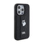 Karl Lagerfeld Gripstand Saffiano Choupette Pins – dėklas iPhone 14 Pro (juodas)