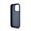 DKNY Leather Mono Stripe & Metal Logo – dėklas iPhone 15 Pro (mėlynas)