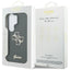 Guess IML Big Metal 4G Script – dėklas Samsung Galaxy S26 Ultra (juodas)