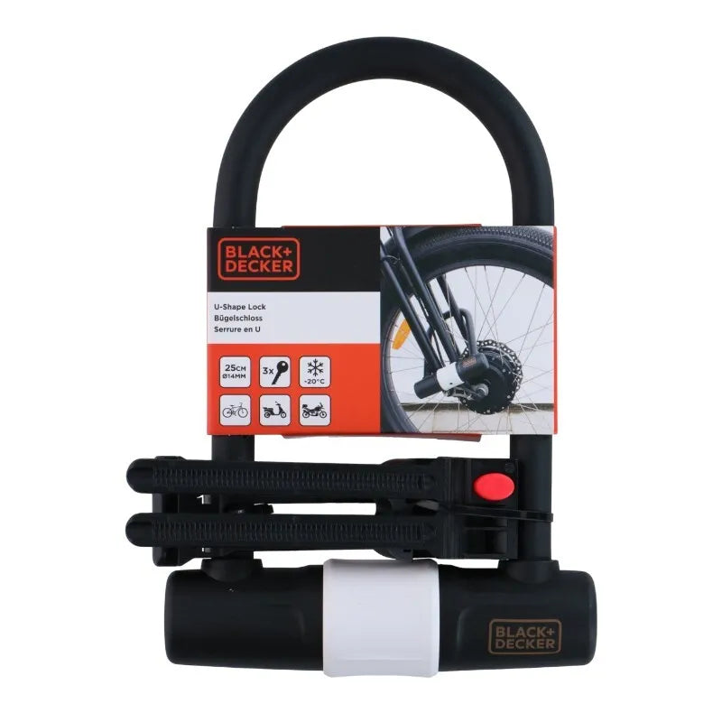Black&Decker – Dviračio spyna / U-Lock 14x25 cm