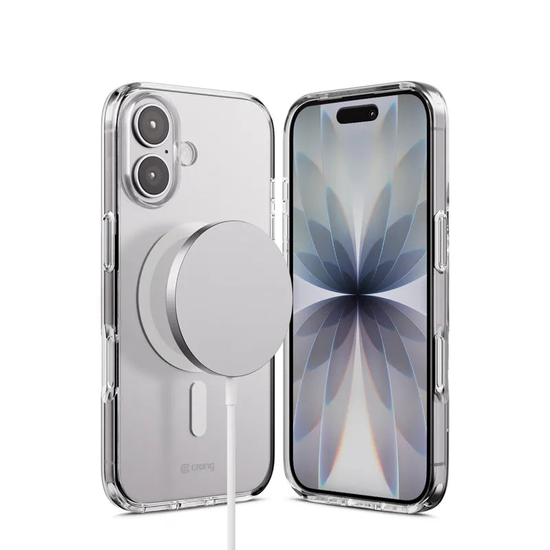 Crong Clear MAG Cover - „MagSafe“ dėklas, skirtas iPhone 17 (skaidrus)