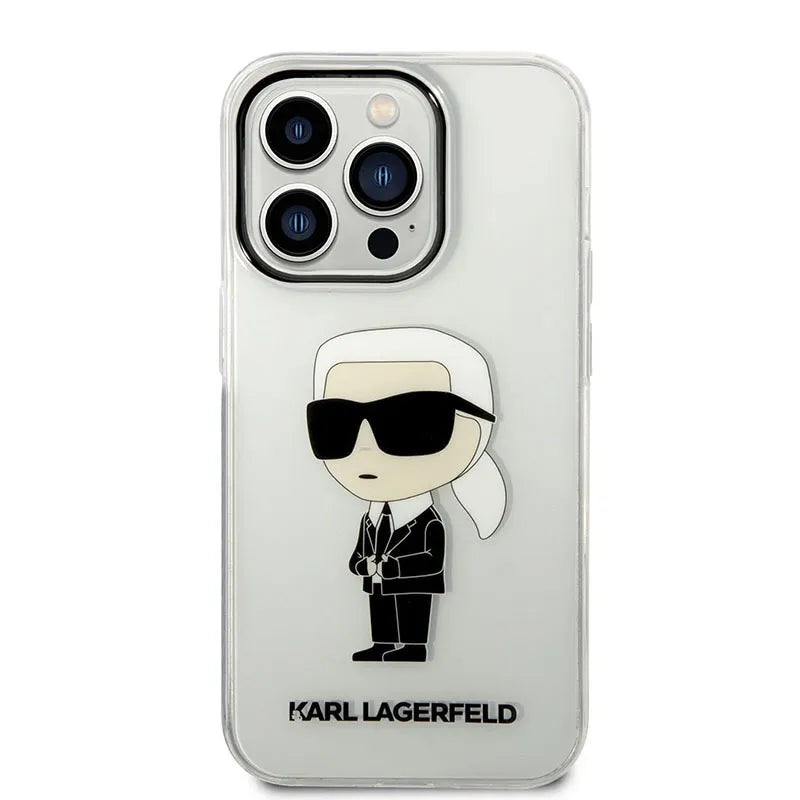 Karl Lagerfeld IML NFT Ikonik – dėklas iPhone 14 Pro (skaidrus)