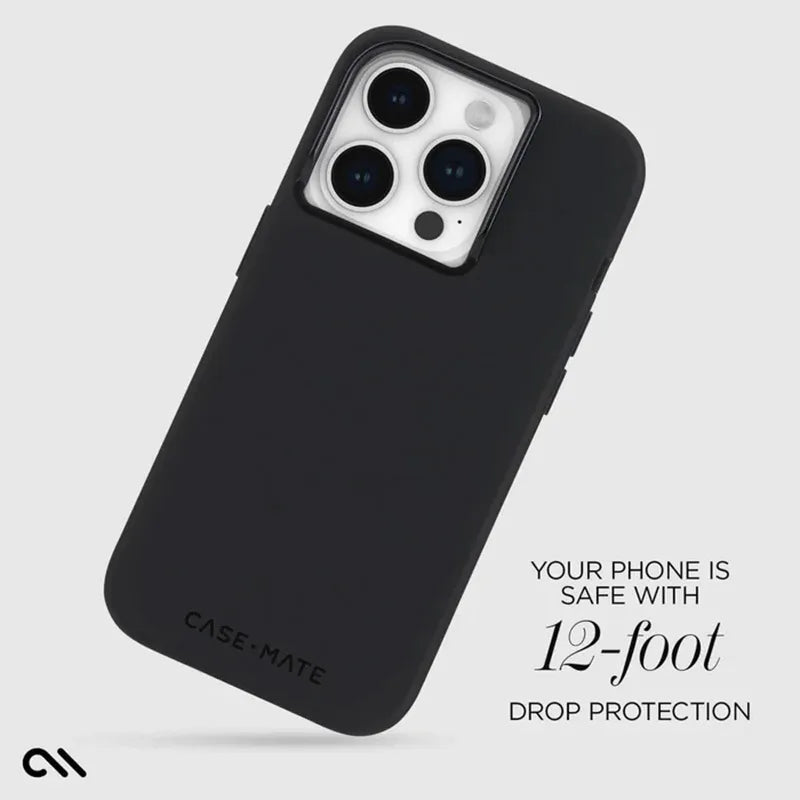 Case-Mate Silicone MagSafe – Dėklas iPhone 15 Pro (Juodas)