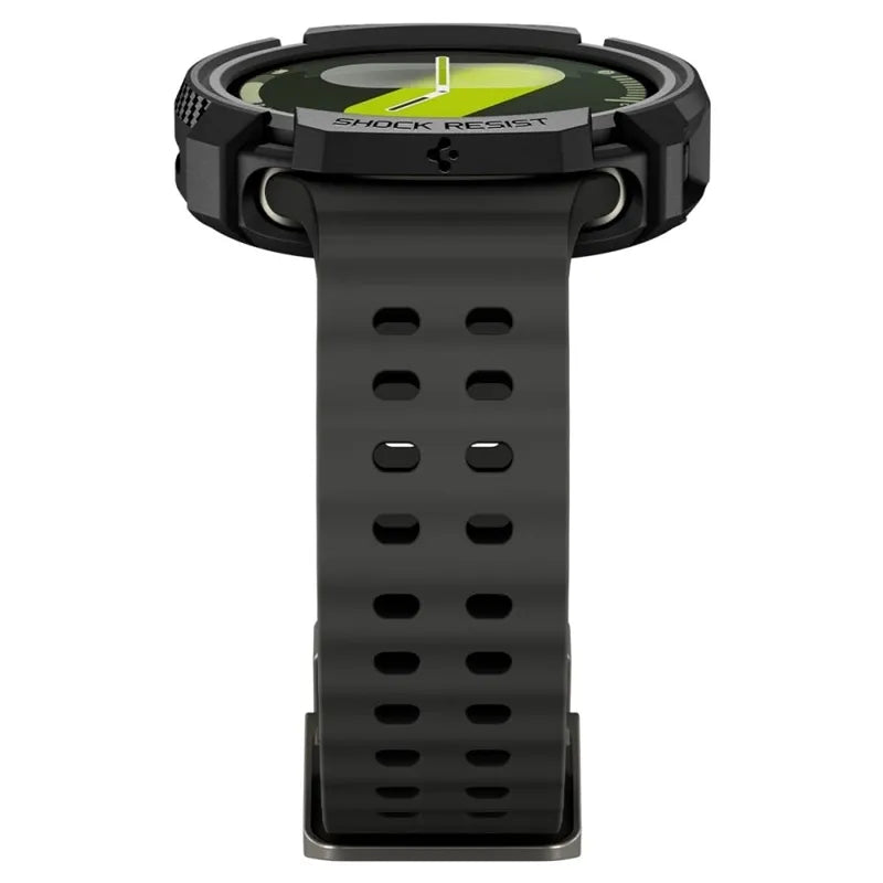 Spigen Rugged Armor – Dėklas Samsung Galaxy Watch 8 44 mm (Matine juoda)