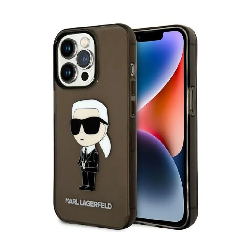Karl Lagerfeld IML NFT Ikonik – dėklas iPhone 14 Pro (juodas)