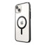 Speck Presidio Perfect-Clear su Impact Geometry® + MagSafe – dėklas, skirtas iPhone 15 Plus / 14 Plus su MICROBAN danga (skaidrus / juodas)