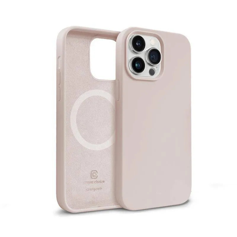 „Crong Color Cover Magnetic“ dėklas, skirtas „iPhone 14 Pro“ (smėlio rožinė)