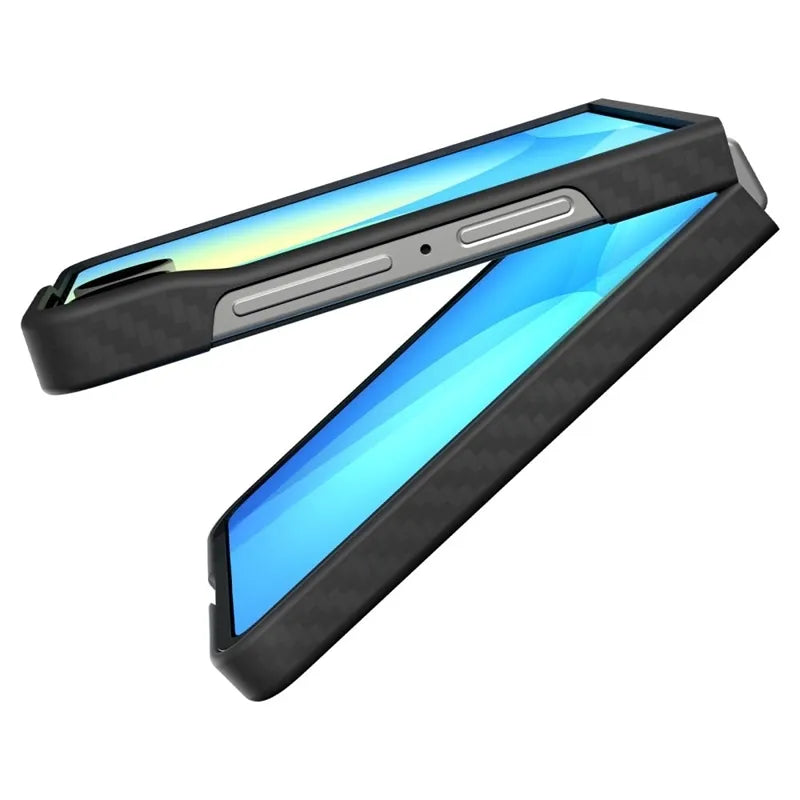 Spigen Airskin Aramid – dėklas Samsung Galaxy Z Flip 7 (juodas)