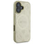 Guess Saffiano Peony Classic Logo MagSafe – dėklas iPhone 16 (auksinis)