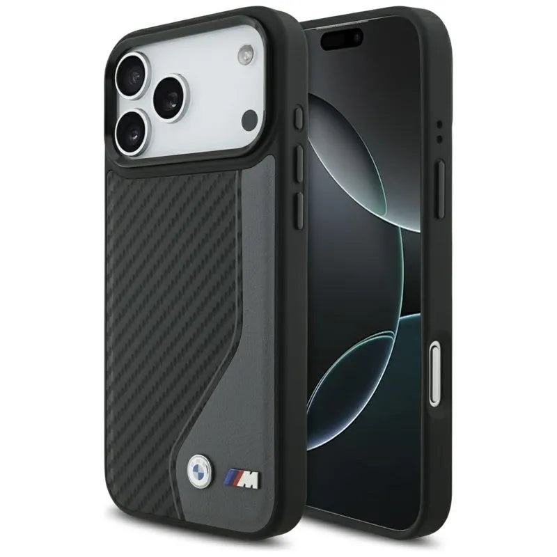 BMW M Carbon Logo MagSafe dėklas iPhone 17 Pro Max (antracito spalvos)