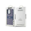 DKNY Leather Mono Stripe & Metal Logo – dėklas iPhone 15 Pro (mėlynas)
