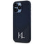 Karl Lagerfeld Silicone Shadow Metal Initial MagSafe – dėklas iPhone 15 Pro Max (juodas)