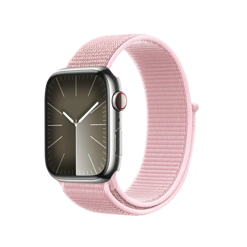 Crong Nylon - sportinis dirželis Apple Watch 38/40/41/42 mm (pudros rožinė)