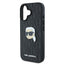 Karl Lagerfeld Monogram Karl Head Pin – dėklas iPhone 16 (juodas)