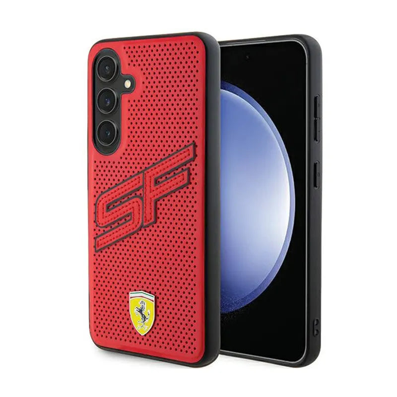 Ferrari Big SF Perforated – Dėklas Samsung Galaxy S24+ (Raudonas)