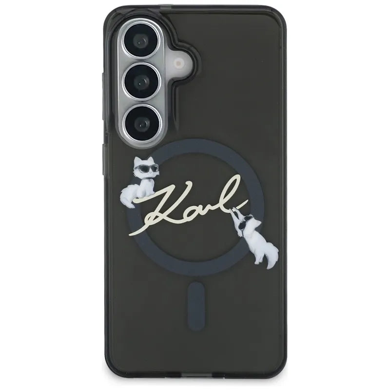 Karl Lagerfeld IML KC Script MagSafe – Samsung Galaxy S26+ dėklas (juodas)