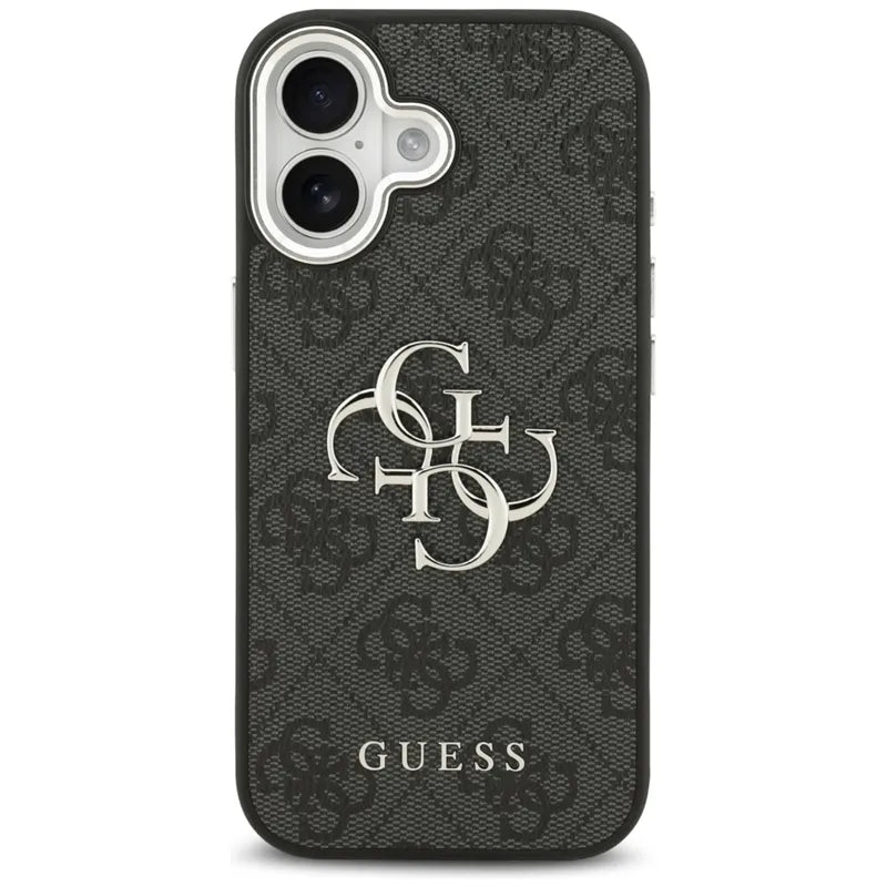 Guess 4G Big 4G Classic Logo – dėklas iPhone 17 (juodas / sidabrinis)