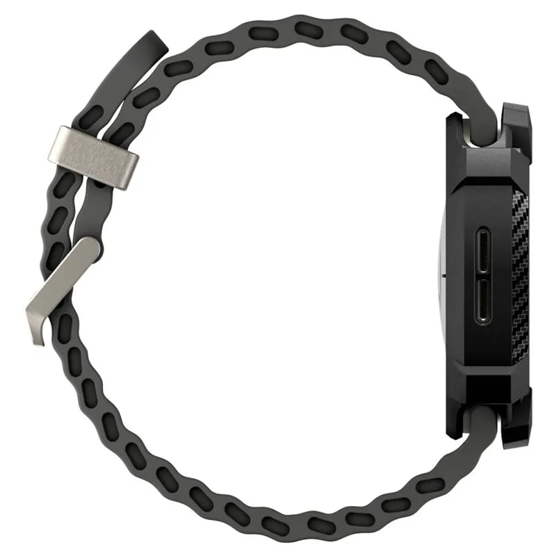 Spigen Rugged Armor – Dėklas Samsung Galaxy Watch 8 44 mm (Matine juoda)