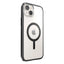 Speck Presidio Perfect-Clear su Impact Geometry® + MagSafe – dėklas, skirtas iPhone 15 Plus / 14 Plus su MICROBAN danga (skaidrus / juodas)