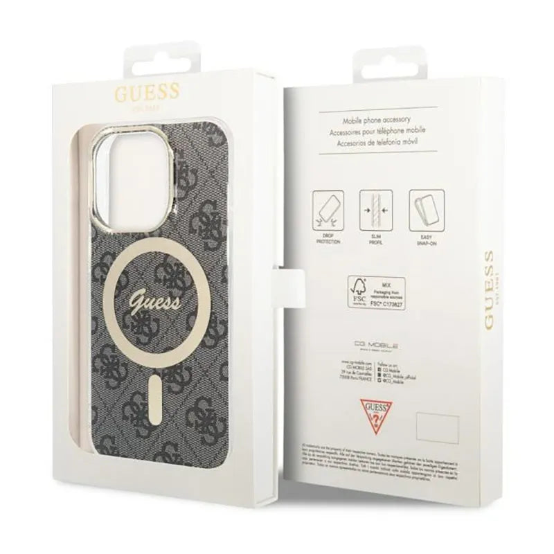 Guess 4G MagSafe – Dėklas iPhone 14 Pro (juodas)