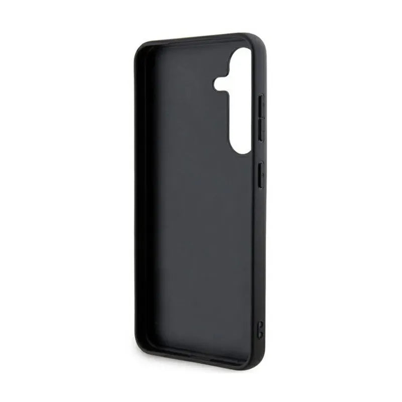 DKNY „Leather Mono Stripe & Metal Logo“ – „Samsung Galaxy S24+“ dėklas (juodas)