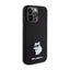 Karl Lagerfeld Silicone Choupette Metal Pin – dėklas iPhone 15 Pro Max (juodas)