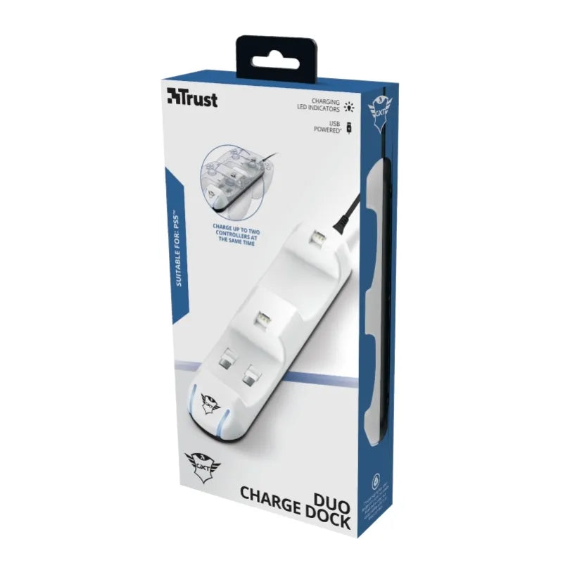 Trust GXT250 – įkroviklis 2 „PS5“ pulteliams