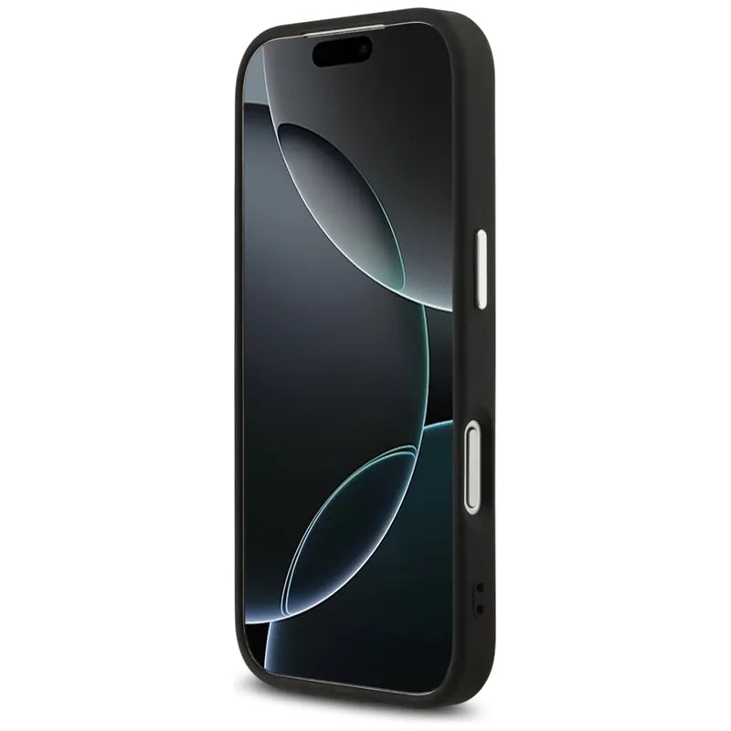 Guess 4G Classic Logo MagSafe – iPhone 17 Pro dėklas (juodas)