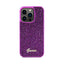 Guess Disco Metal Script – dėklas „iPhone 14 Pro“ (fuksijos spalvos)