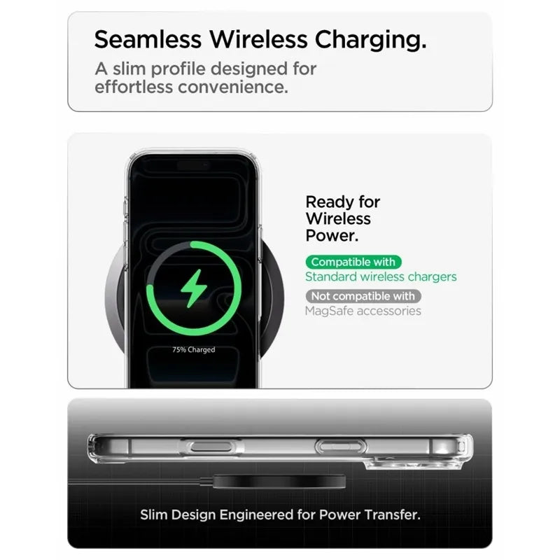 Spigen Ultra Hybrid – dėklas, skirtas iPhone 18 Pro / 17 Pro (skaidrus)