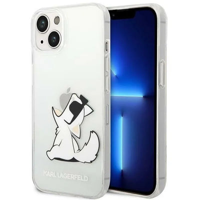 Karl Lagerfeld odinis perforuotas logotipinis dėklas Apple iPhone 14 Plus