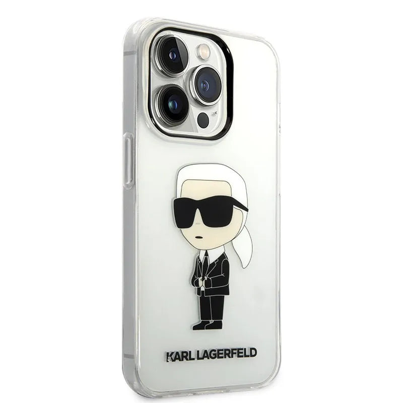 Karl Lagerfeld IML NFT Ikonik – dėklas iPhone 14 Pro (skaidrus)
