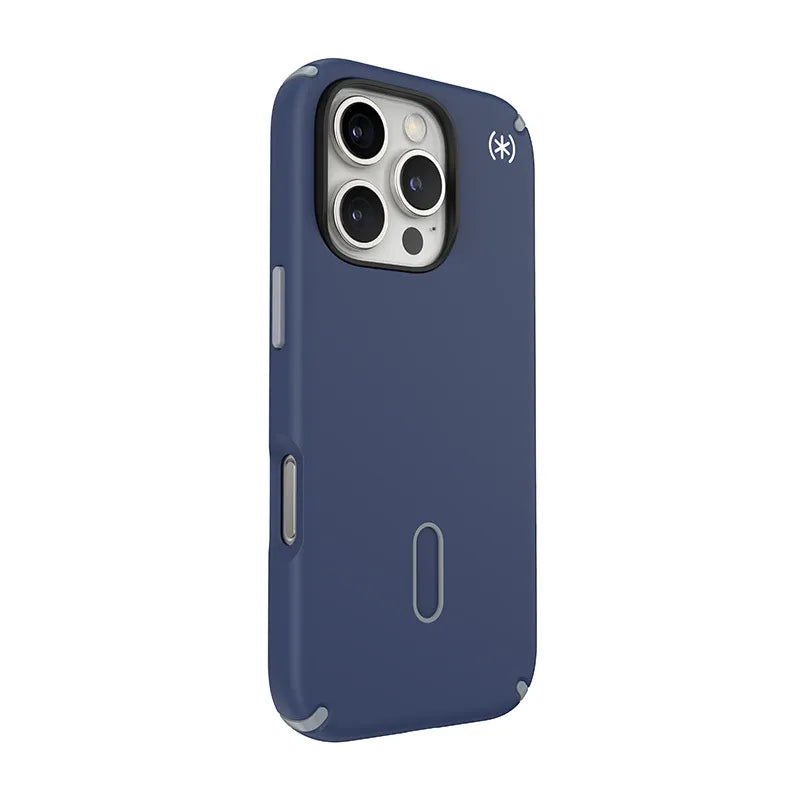 Speck Presidio2 Pro ClickLock & MagSafe - iPhone 16 Pro dėklas (mėlyna / pilka / balta)