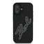 Karl Lagerfeld 3D Rubber Bicolor Signature – Dėklas iPhone 16 telefonui (juodas)