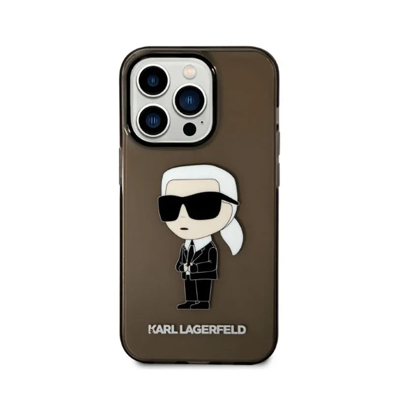 Karl Lagerfeld IML NFT Ikonik – dėklas iPhone 14 Pro (juodas)