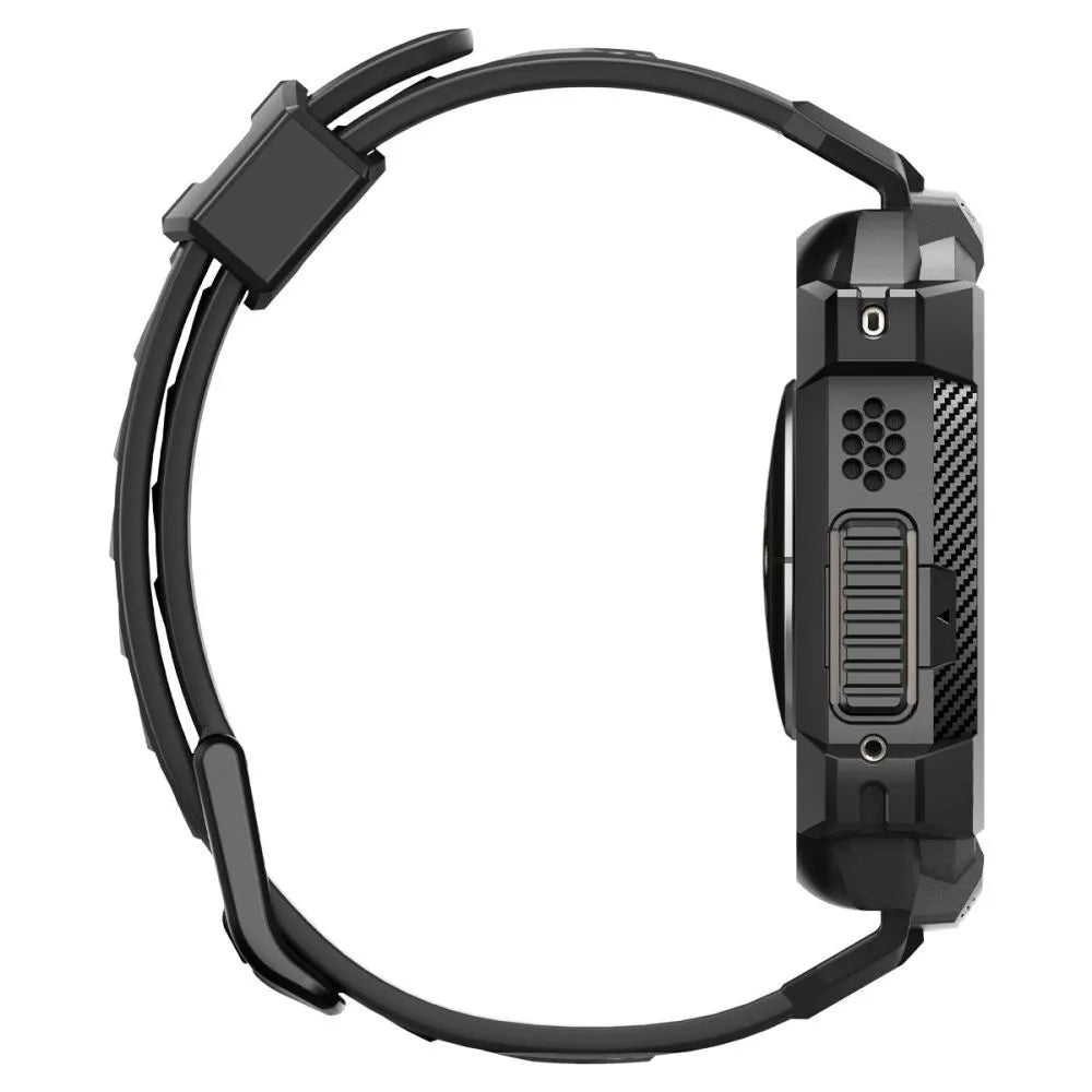 Spigen Rugged Armor Pro dėklas – dirželis su dėklu „Apple Watch Ultra“ 49 mm (juodas)