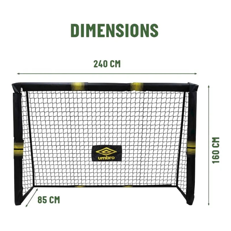 Umbro – Metaliniai futbolo vartai su tinklu 240x160x85 cm