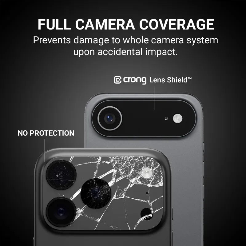 Crong Lens Shield – stiklas Apple iPhone 17 Pro Max kamerai ir lęšiams