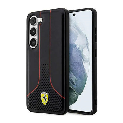 „Ferrari Perforated 296P Collection“ – Dėklas „Samsung Galaxy S23“ (juodas)