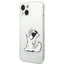 Karl Lagerfeld odinis perforuotas logotipinis dėklas Apple iPhone 14 Plus