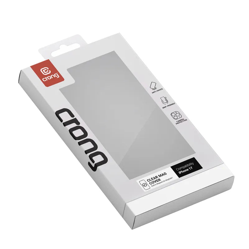 Crong Clear MAG Cover - „MagSafe“ dėklas, skirtas iPhone 17 (skaidrus)