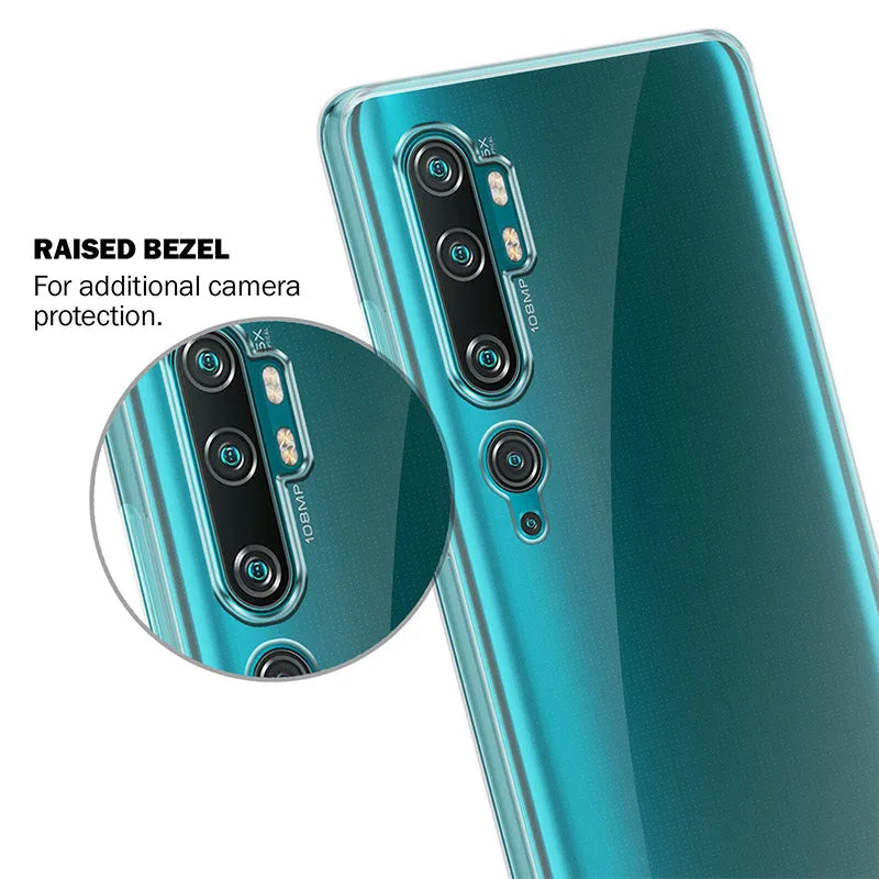 Crong Crystal Slim Cover – dėklas Xiaomi Mi Note 10 / Mi Note 10 Pro (skaidrus)