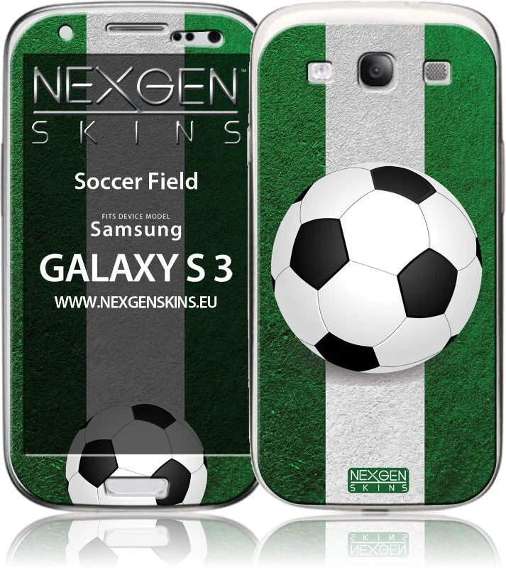 Nexgen lipdukai su 3D efektu, skirti Samsung Galaxy S3 (Futbolo aikštė 3D)
