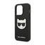 Karl Lagerfeld Saffiano Choupette Head Patch Case dėklas - dėklas iPhone 14 Pro (juodas)
