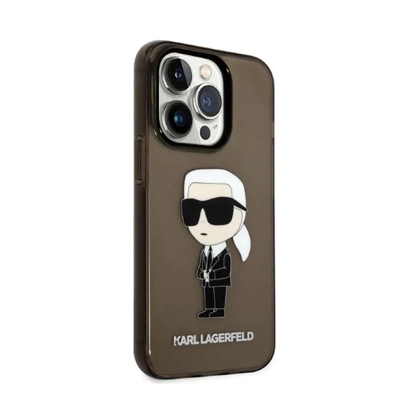 Karl Lagerfeld IML NFT Ikonik – dėklas iPhone 14 Pro (juodas)