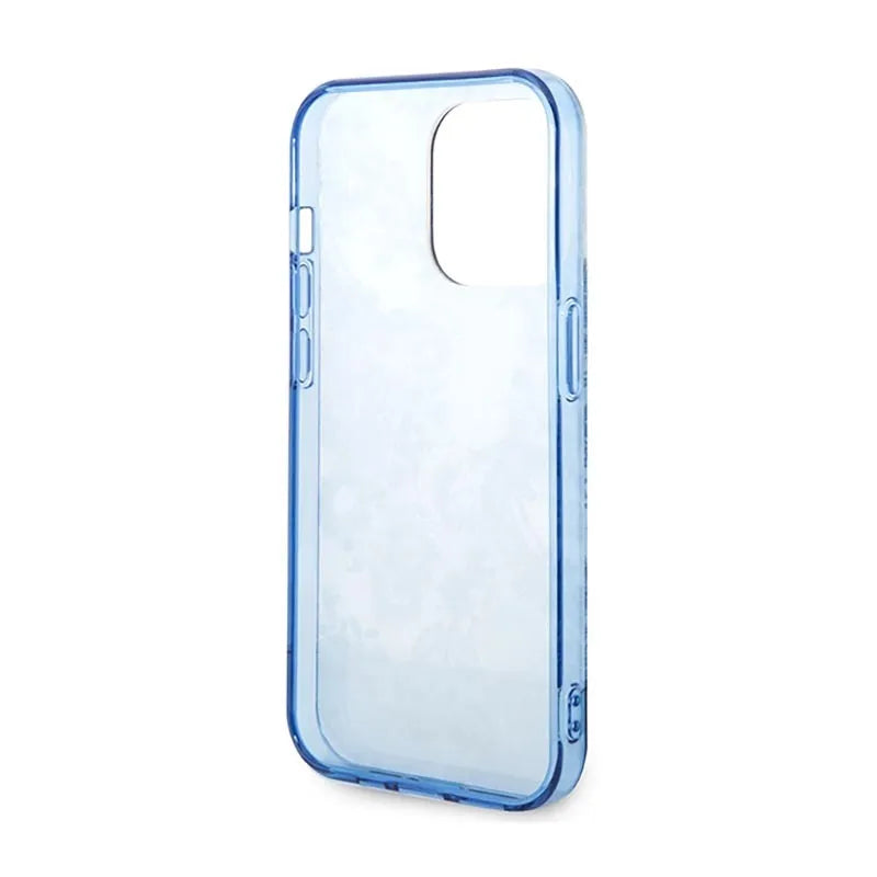 „Guess Porcelain Collection“ – dėklas „iPhone 14 Pro Max“ telefonui (mėlynas)