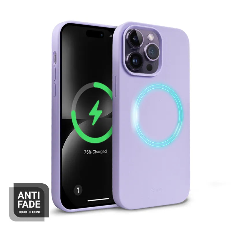 „Crong Color Cover Magnetic“ – „iPhone 14 Pro MagSafe“ dėklas (violetinis)