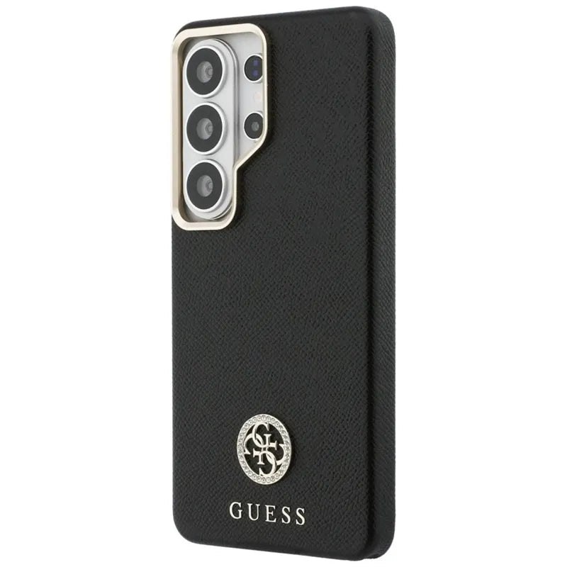 Guess Rhinestone Round Logo MagSafe – dėklas Samsung Galaxy S26 Ultra (juodas)