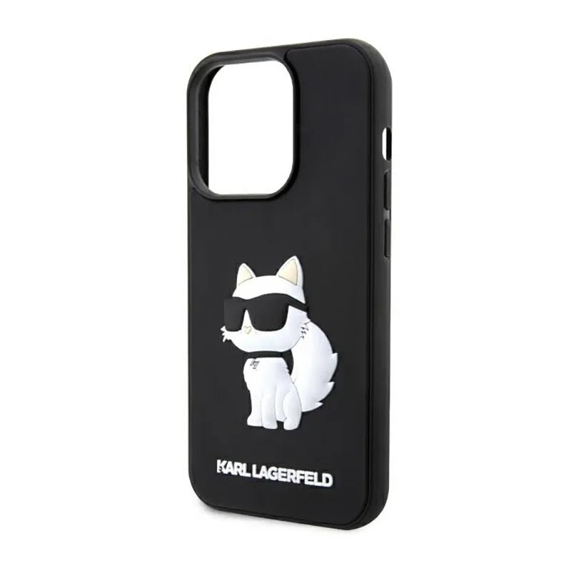 Karl Lagerfeld 3D Rubber NFT Choupette - Dėklas iPhone 14 Pro (juodas)