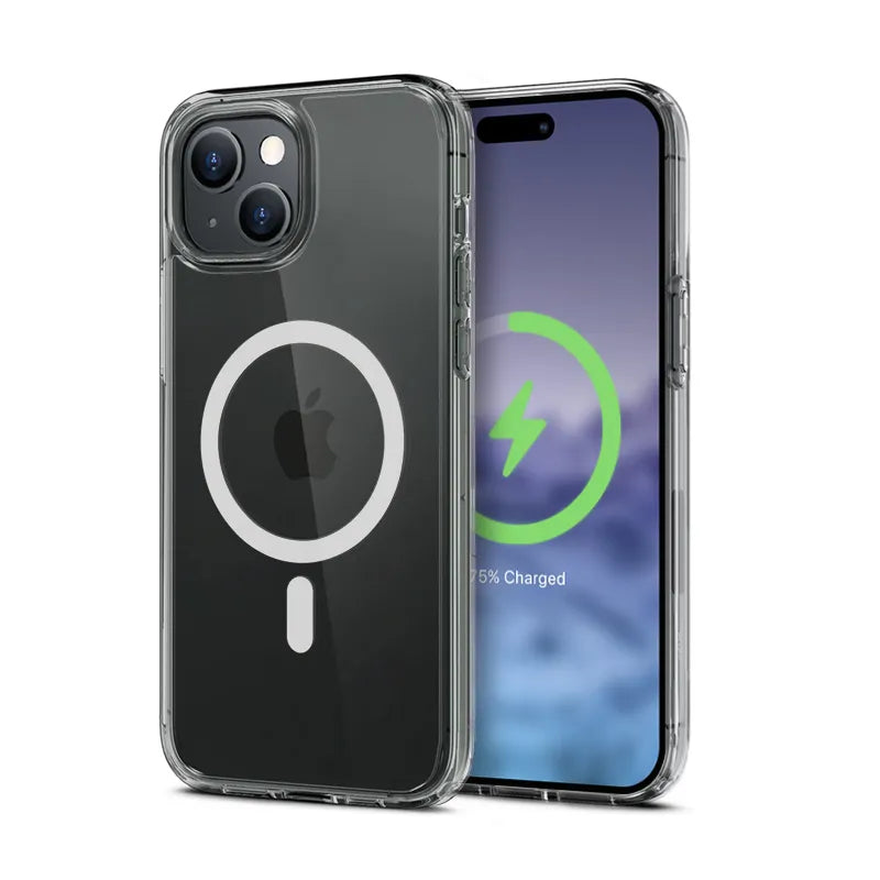 Crong Clear MAG Cover - iPhone 15 Plus MagSafe dėklas (skaidrus)